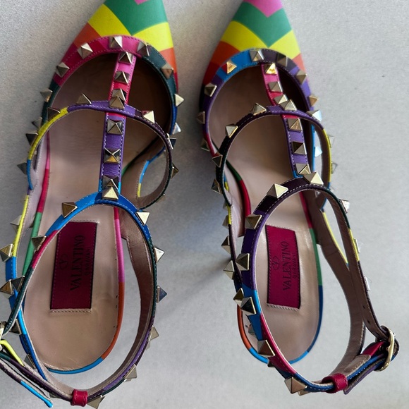 Valentino Rainbow Studded Heels - Picture 7 of 7